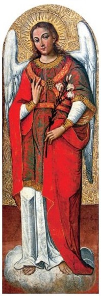 Image - Ivan Rutkovych: icon of Archangel Gabriel from the Zhovkva iconostasis (ca. 1697-99).